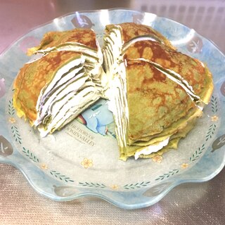 抹茶のクレープ風ケーキ